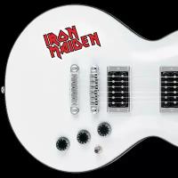 Наклейка для гитары "Iron Maiden" Guitar Sticker, красный