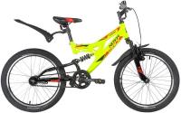 NOVATRACK SHARK 20" (2020) (Велосипед NOVATRACK 20" SHARK зеленый, сталь, 1-скор, Falcon)