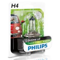 Лампа H4 12V 60/55W P43t LongLife EcoVision PHILIPS блистер (1 шт.) PHILIPS-12342LLECOB1