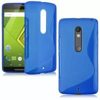 Нескользящий чехол для Motorola Moto X Style (голубой)