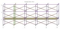 Леса строительные (ДхВ) 15х6 метра с 1 ярусом настилов