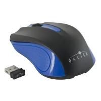 Мышь компьютерная Oklick 485MW черный/синий опт (1200dpi) беспр USB (2but), 1 шт