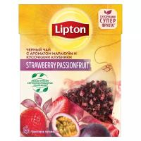 Чай чёрный Lipton маракуя клубника 20пир