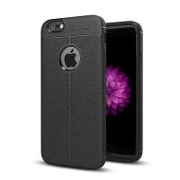 Чехол накладка Litchi Grain для iPhone 6 / 6S (черный)