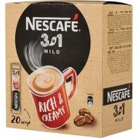 Кофе порционный растворимый Nescafe 3 в 1 мягкий 20 пакетиков по 14.5 г, 1208085