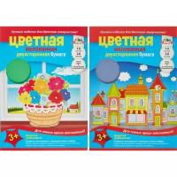 Бумага цветная Апплика (А4, 10 листов, 20 цветов, мелованная)