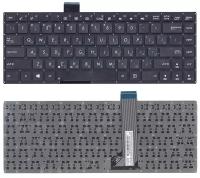 Клавиатура для ноутбука Asus F402 черная без рамки, плоский Enter
