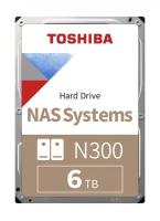 Toshiba Жесткий диск Toshiba SATA-III 6Tb HDWG460UZSVA NAS N300 (7200rpm) 256Mb 3.5" Bulk