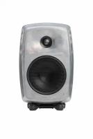 Genelec G Three BRw активная 2-полосная АС. НЧ 5" 50Вт, ВЧ 0.75" 50Вт. Подставки. Входы: аналог. RCA, XLR. Макс. SPL 104 дБ, 47Гц-25кГц (-6 дБ). Кросс