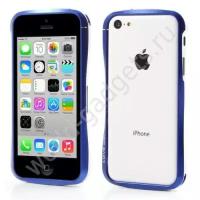 Металлический бампер LOVE MEI для iPhone 5C (синий)