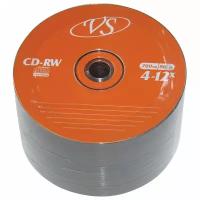 Диски CD-RW VS 700 Mb 4-12x, комплект 50 шт., Bulk, VSCDRWB5001