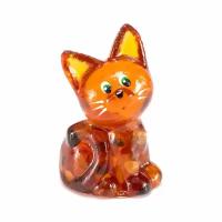 Янтарная сувенирная статуэтка "Кот"