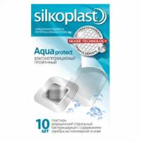 Silkoplast Aqua Protect пластырь бактерицидный с серебром влагостойкий прозрачный, 10 шт