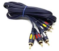 Кабель Luxmann 403-056-1 3RCA(M)-3RCA(M) 7.0м (Черный)