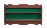 Полка для шаров навесная из массива ясеня (цвет махагон, 60 х 34 х 8.5 см)