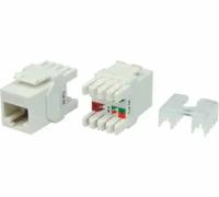 Вставка KJ8-8P8C-C5e-180-WH Keystone Jack RJ-45(8P8C)категория 5eтип 180 град 426192 Hyperline