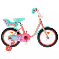 GRAFFITI Велосипед 16" GRAFFITI Fashion Girl, цвет персиковый/тиффани