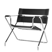 Кресло для отдыха в стиле Wassily Chair by Marcel Breuer (складной вариант, черный)