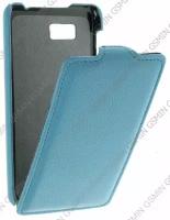 Кожаный чехол для HTC Desire 400 Armor Case "Full" (Light Blue)
