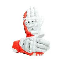 Перчатки кожаные Dainese 4-STROKE 2 White/Fluo-Red L