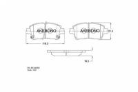 AKEBONO Колодки тормозные передние TOYOTA PRIUS 03-09, YRIS 99-05