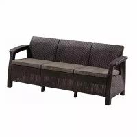 Keter Диван садовый Keter Corfu II Love Seat Max cappuccino / brown Цвет:Коричневый