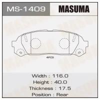 Колодки дисковые AN-467K, MS1409 MASUMA MS-1409