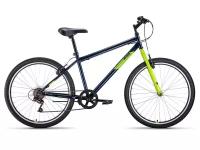 Велосипед 26 FORWARD ALTAIR MTB HT 1.0 (7-ск.) 2022 (рама 17) темный/синий/зеленый