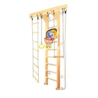 Шведская стенка Kampfer Wooden Ladder Wall Basketball Shield №1 Натуральный (белый)