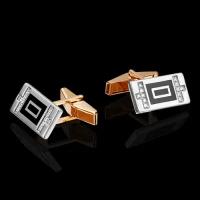 PLATINA jewelry Золотые запонки с фианитами 10-0047-00-401-1111-25