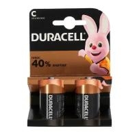 Батарейка алкалиновая Duracell Basic, C, LR14-2BL, 1.5В, блистер, 2 шт