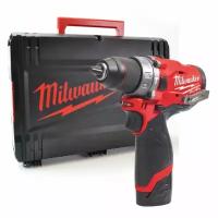 Аккумуляторная ударная дрель Milwaukee M12 FPD-202X 4933459802, 1700 об/мин, с 2 АКБ 2 Ач и ЗУ, в кейсе