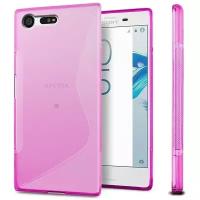 Нескользящий чехол для Sony Xperia X Compact (малиновый)