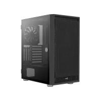 Корпус MidiTiwer AeroCool Graphite-G-BK-v1 (ATX, Glass Window, 1х 140mm black fan, USB3.0 x2) (4710562759433)