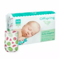 Подгузники Offspring NB 2-4 кг Арбузы 56 шт