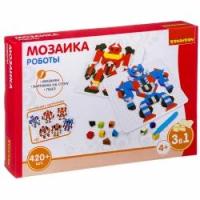 Логические, развивающие игры и игрушки Bondibon Мозаика роботы, 420 дет., BOX