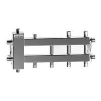 Коллектор с гидрострелкой Gidruss BMSS-40-4DU, 4 контура - 1 сверху, 2 снизу и 1 сбоку