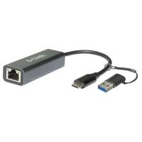 D-Link Сетевое оборудование DUB-2315 A1A Сетевой адаптер 2.5 Gigabit Ethernet USB Type-C с переходником USB Type-C USB Type-A