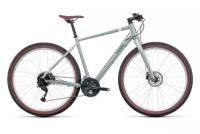Дорожный велосипед Cube Hyde, год 2022, ростовка 23, цвет Зеленый-Серебристый