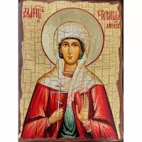 Икона Стефанида Дамасская под старину (13 х 17,5 см), арт IDR-751