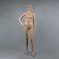 Манекен женский ростовой для одежды, телесный с макияжем XSL-F-11