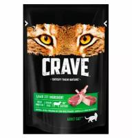 Crave Adult Cat Lamb Беззерновые Паучи для взрослых кошек Ягненок Цена за упаковку 70г х 24шт