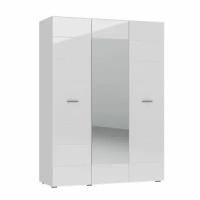 Шкаф НК-мебель GLOSS 3-х дверный Белый/Белый глянец 72374528