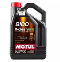 MOTUL Масло Моторное 5W30 Motul 5Л Синтетика 8100 X-Clean Efe C2/C3