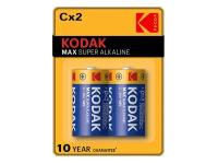 Батарейка C - Kodak LR14/2BL Max Super Alkaline (2 штуки)