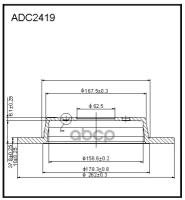 Диск Тормозной | Зад | ALLIED NIPPON арт. ADC2419