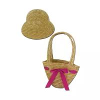 Комплект Maru and Friends straw hat and basket (Cоломенная шляпа и сумка для кукол Мару энд Френдз)