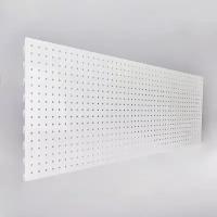 Панель для стеллажа, 35x101 см, перфорированная, шаг 2,5 см, цвет белый