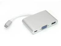 Аксессуар Адаптер Vbparts для APPLE MacBook Type-C - VGA/USB 3.0 + Type-C Silver 075339