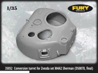 35052FURY US M4A2 Sherman Conversion turret (D50878, final) (late types) for Zvezda kit